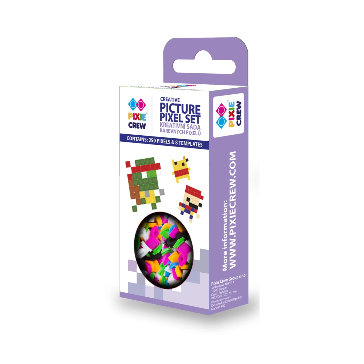 PIXIE CREW kreativní pixelová sada – 250 pixelů a 8 šablon