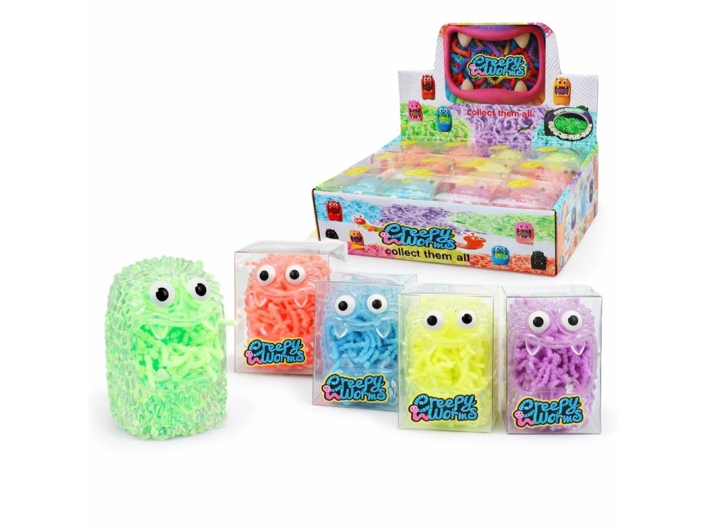 Červi v příšeře 8 cm – plastová hračka pro děti