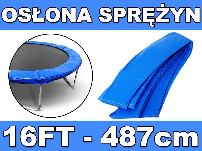 Levně Ochranný límec na pružiny pro zahradní trampolínu 487 cm (16 ft) – modrý