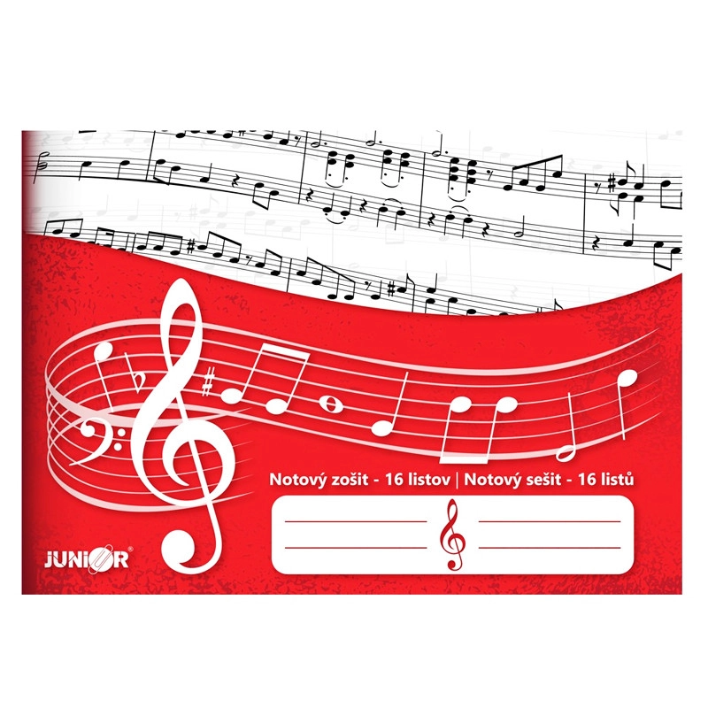 notový sešit junior 16 listů