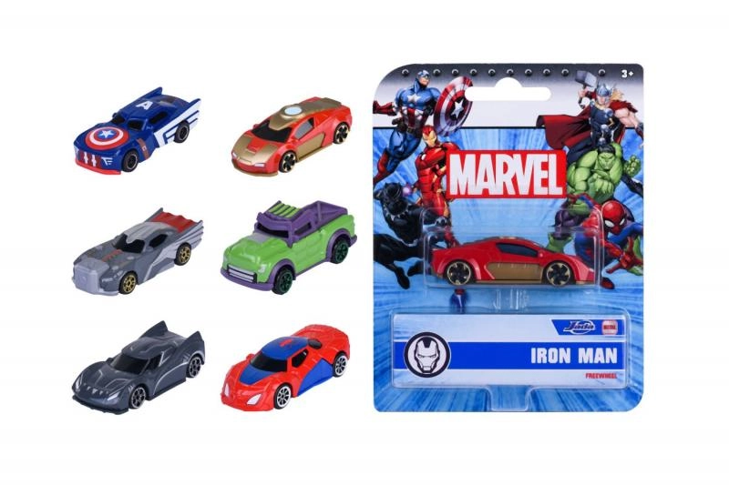 Marvel kovové autíčko 1:64, 7 cm – 6 druhů