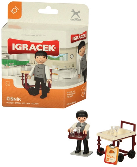 EFKO Igráček číšník – figurka s doplňky v krabičce
