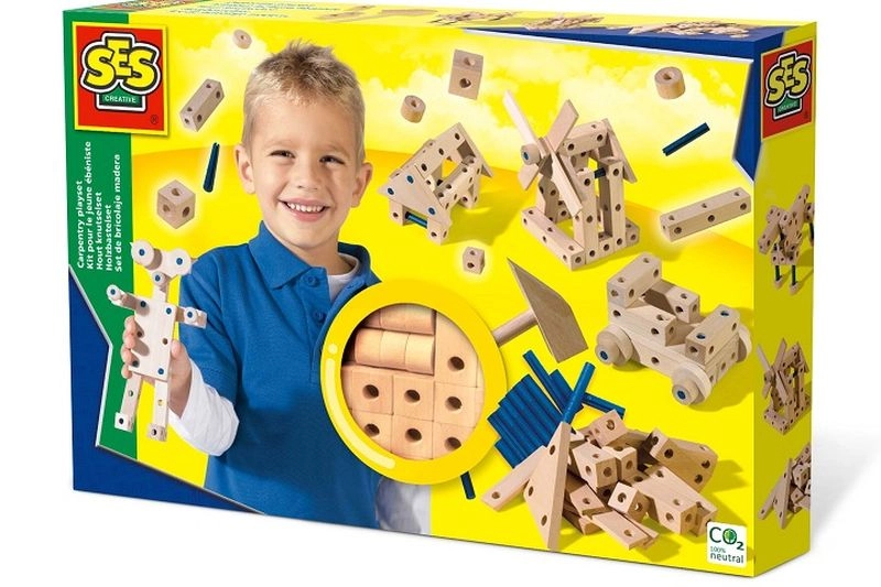 SES Creative malá stolárna – dřevěná konstrukční stavebnice