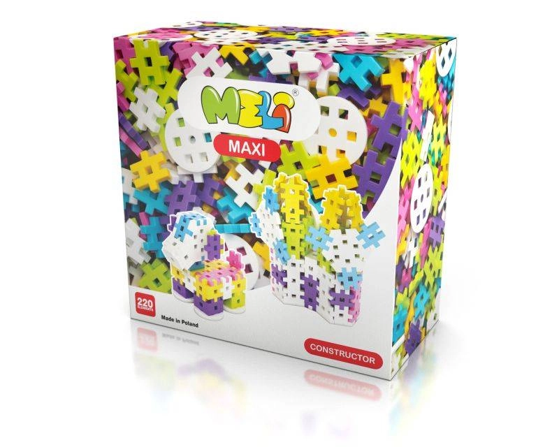 Stavebnice MELI Maxi Konstruktor Růžová 220 ks