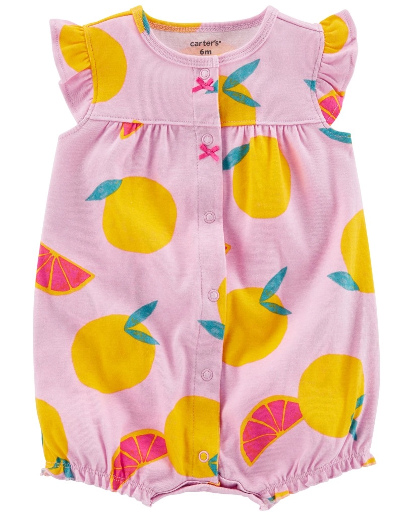 Levně CARTER'S Overal letní krátký rukáv Purple Lemon holka