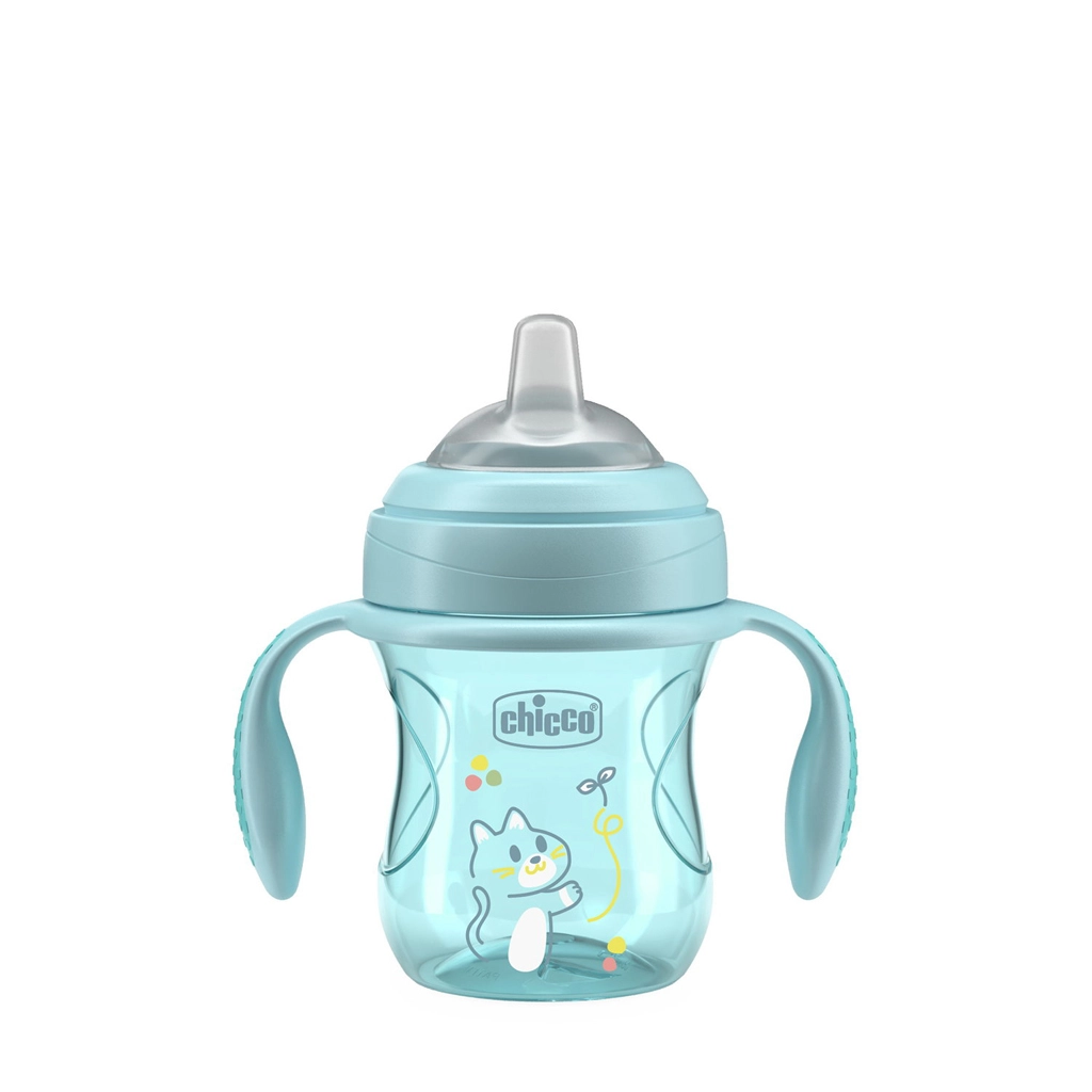 Chicco transition cup tréninkový hrnek s držadly Teal 200 ml