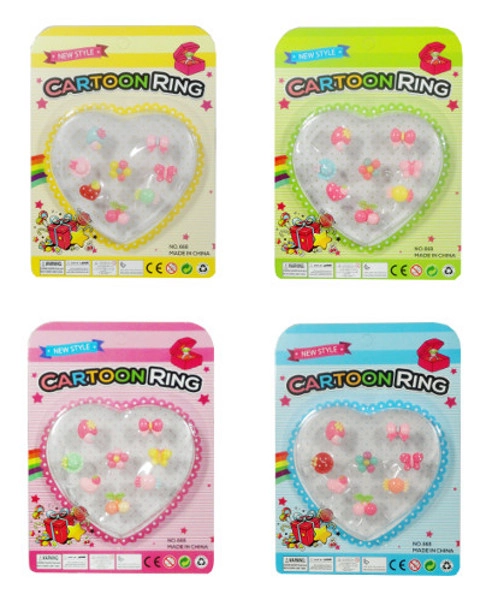 Sada barevných nastavitelných prstýnků pro dívky – 8 ks