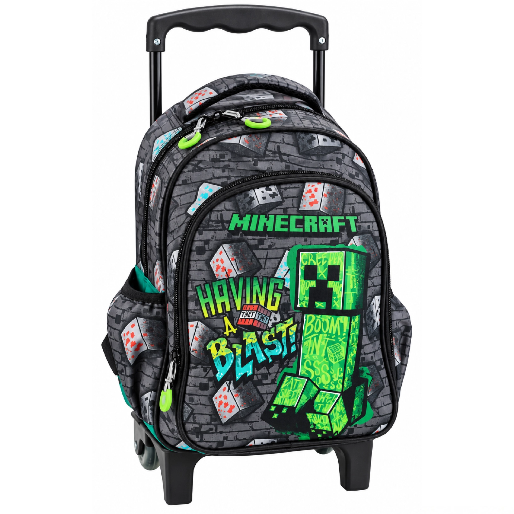 Dětský batoh na kolečkách Minecraft Metro Art 2 černý 30 cm