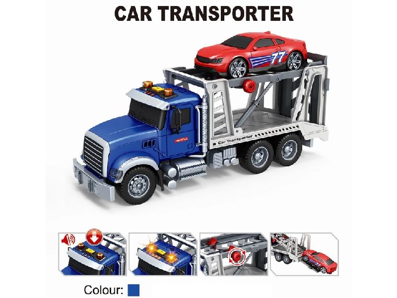 autíčko s odtahovým přívěsem 1:14 s tažným pohonem a světlem