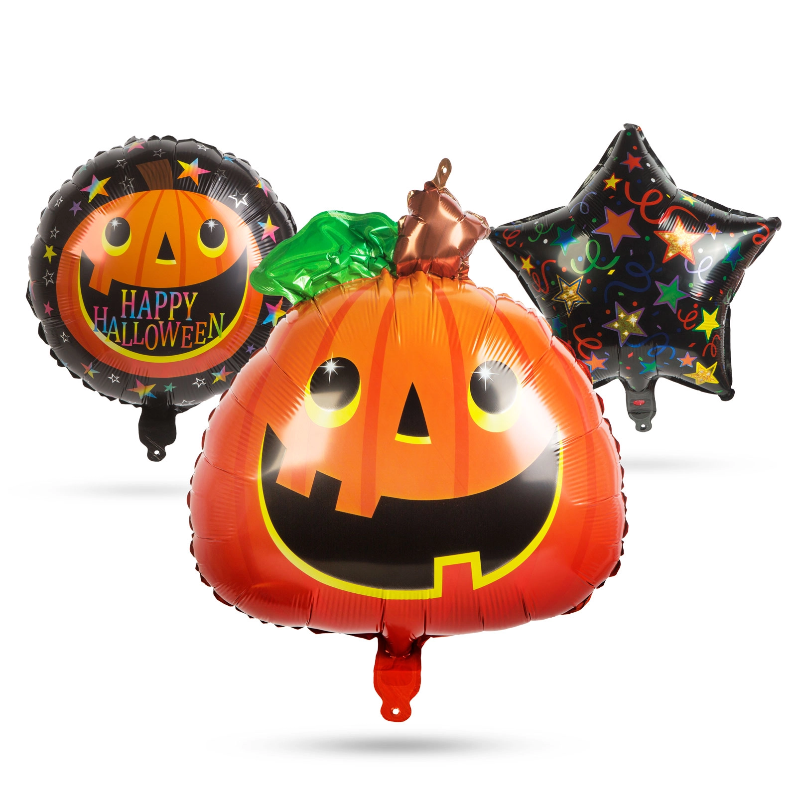Sada halloweenských fóliových balónků dýně - 5 kusů