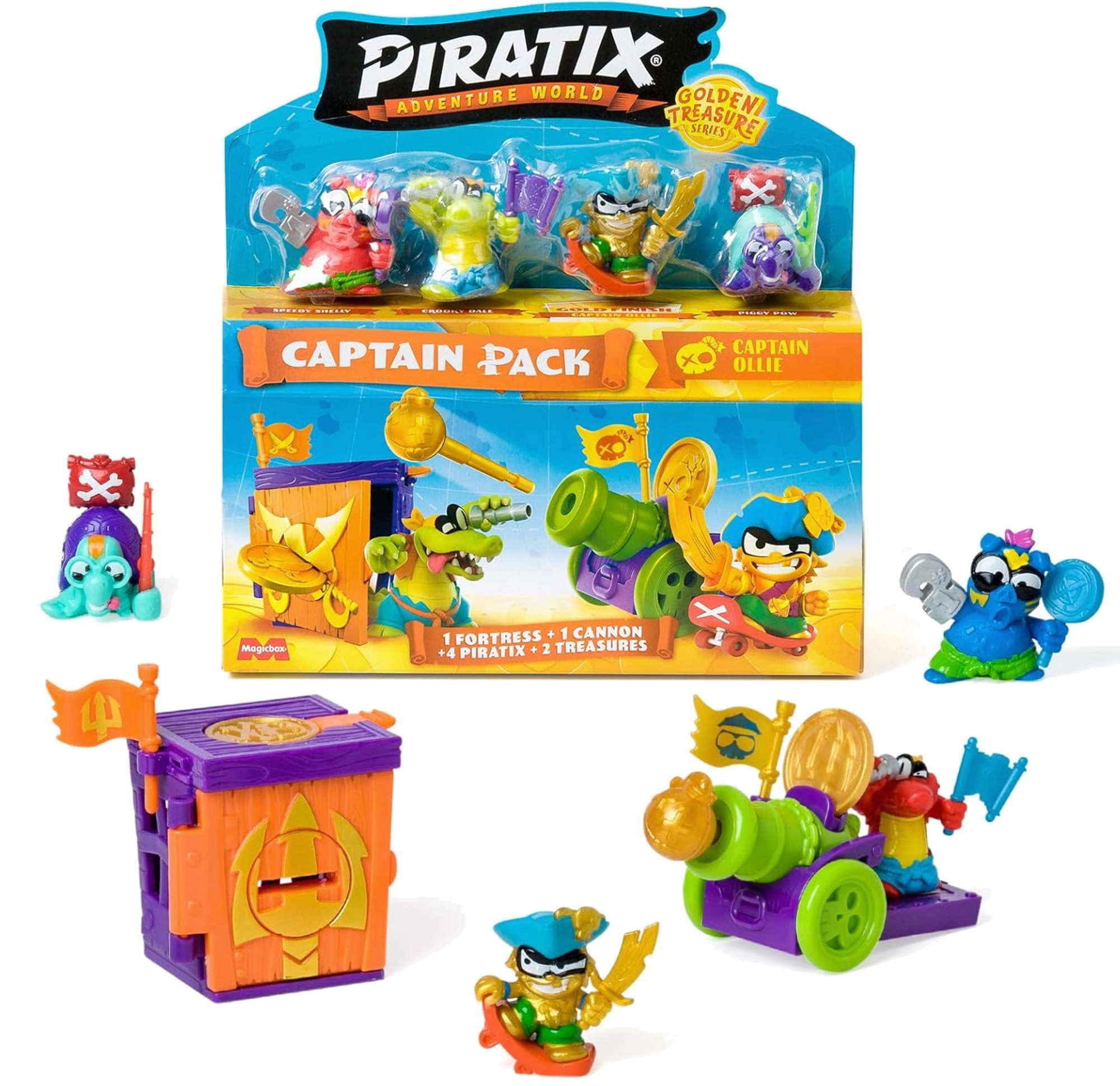 PIRATIX Adventure World Golden Treasure kapitánský set – 4 figurky a doplňky