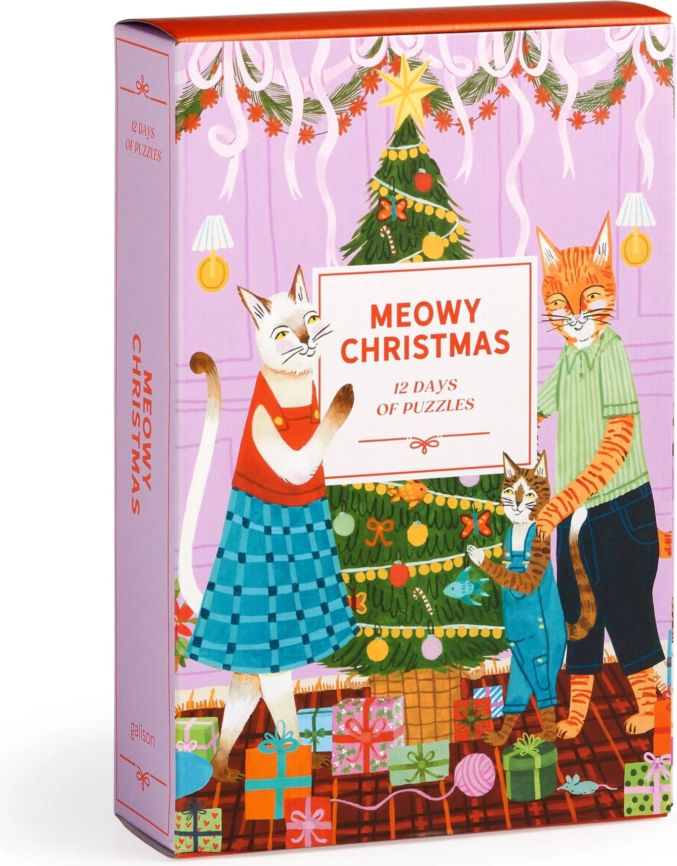 Adventní kalendář puzzle Kočičí Vánoce 12 dní – GALISON
