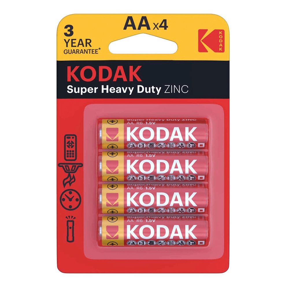 Levně Kodak Heavy Duty zinková tužková baterie AA (R6) – balení 4 ks