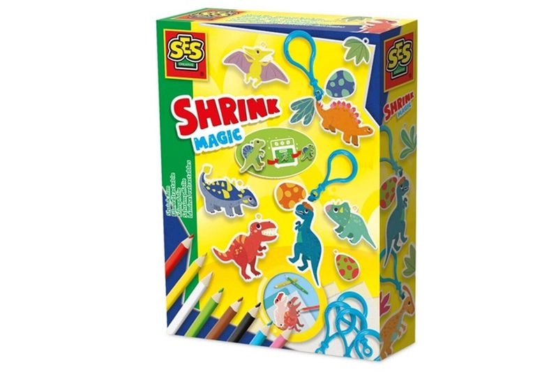 SES Creative smršťovací fólie – přívěsky dinosauři
