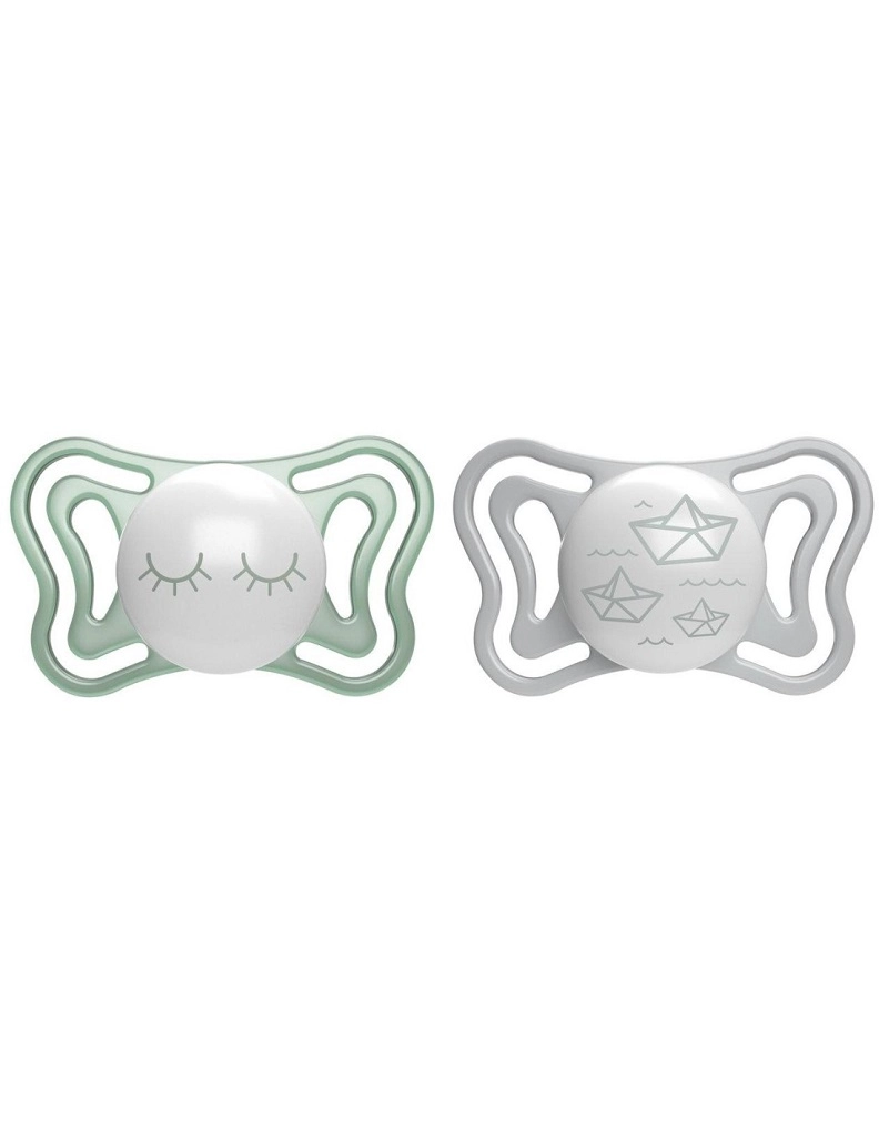 Levně Chicco Physio Light Physio Forma Night dudlík Green/Grey 2 ks