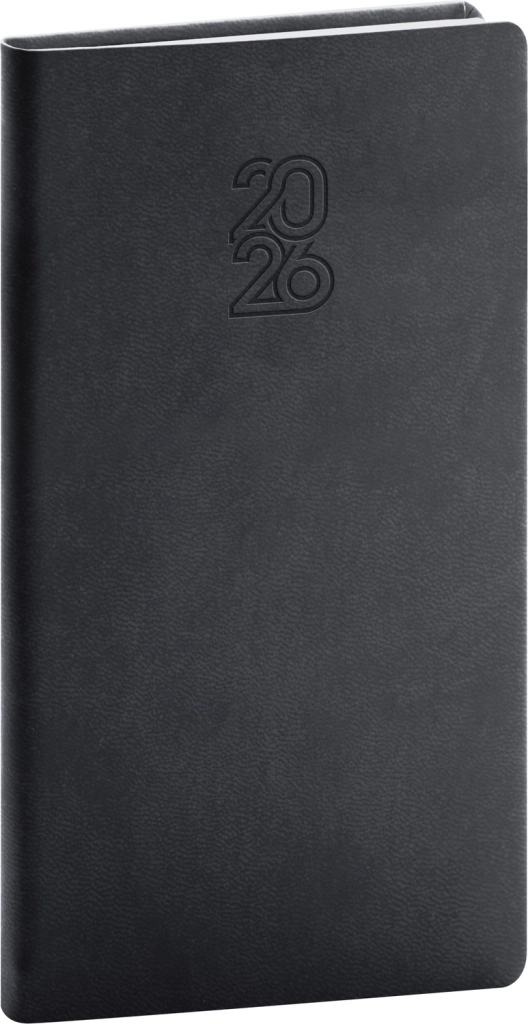 NOTIQUE Kapesní diář Aprint 2026, černý, 9 x 15,5 cm Presco Group