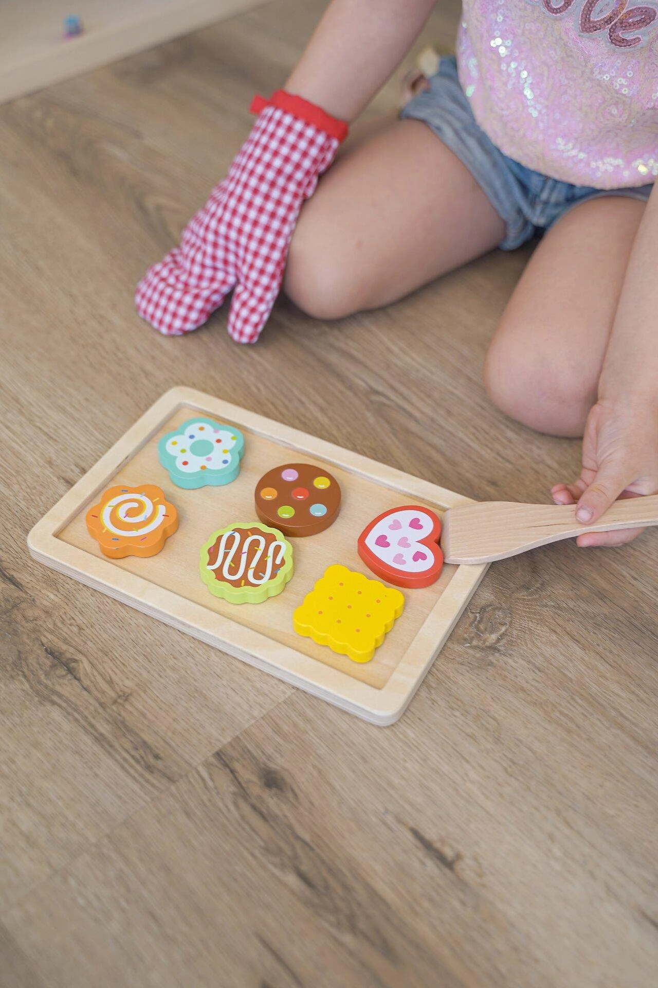 Dřevěná sada sušenek a cookies do dětské kuchyňky