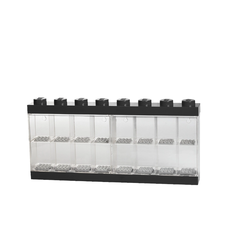 Sběratelská vitrína na 16 minifigurek LEGO – černá