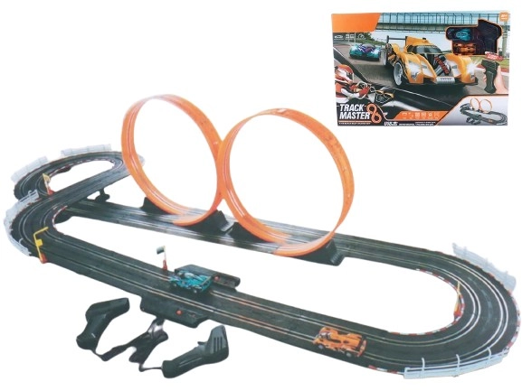 Závodní autodráha se dvěma smyčkami