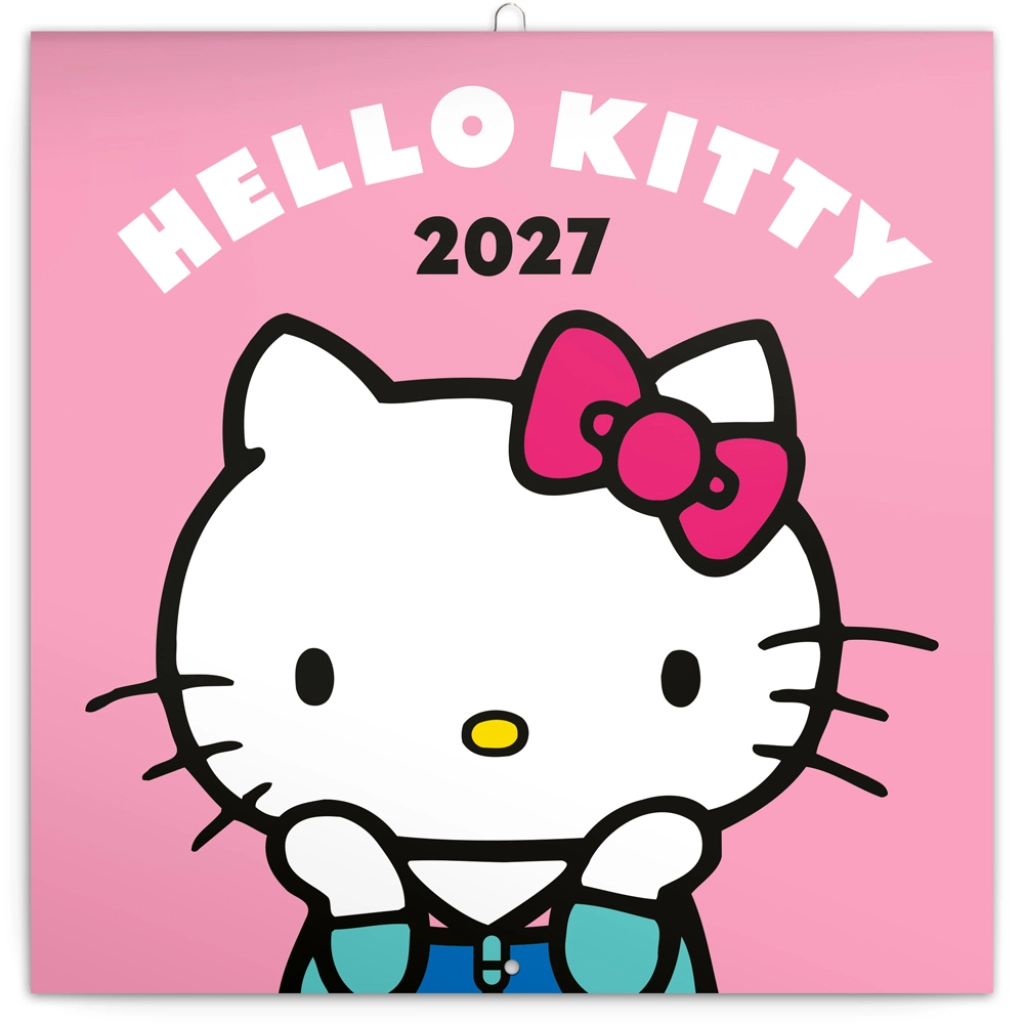 Notique mřížkový nástěnný kalendář Hello Kitty 2027 30 × 30 cm