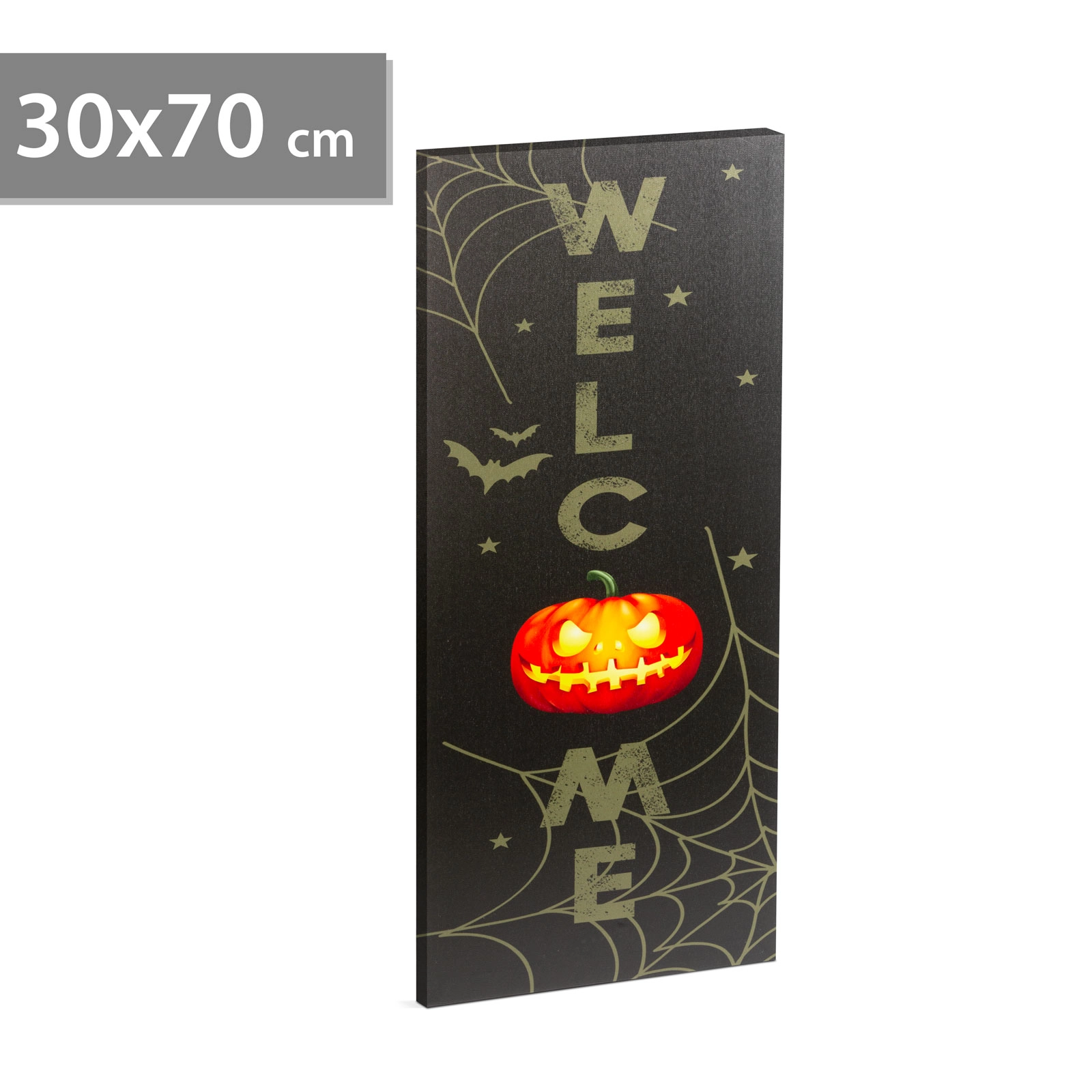 LED halloweenský obraz na zeď s nápisem Welcome