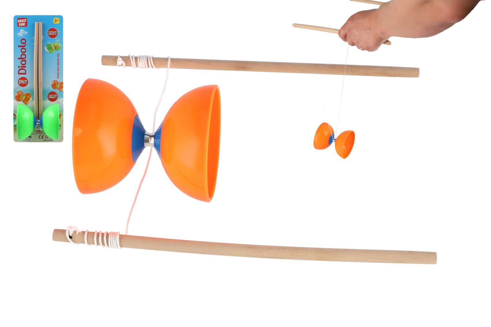 Diabolo velké plast/dřevo sada v různých barvách