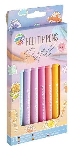 Sada pastelových fixů MOXY – 8 kusů