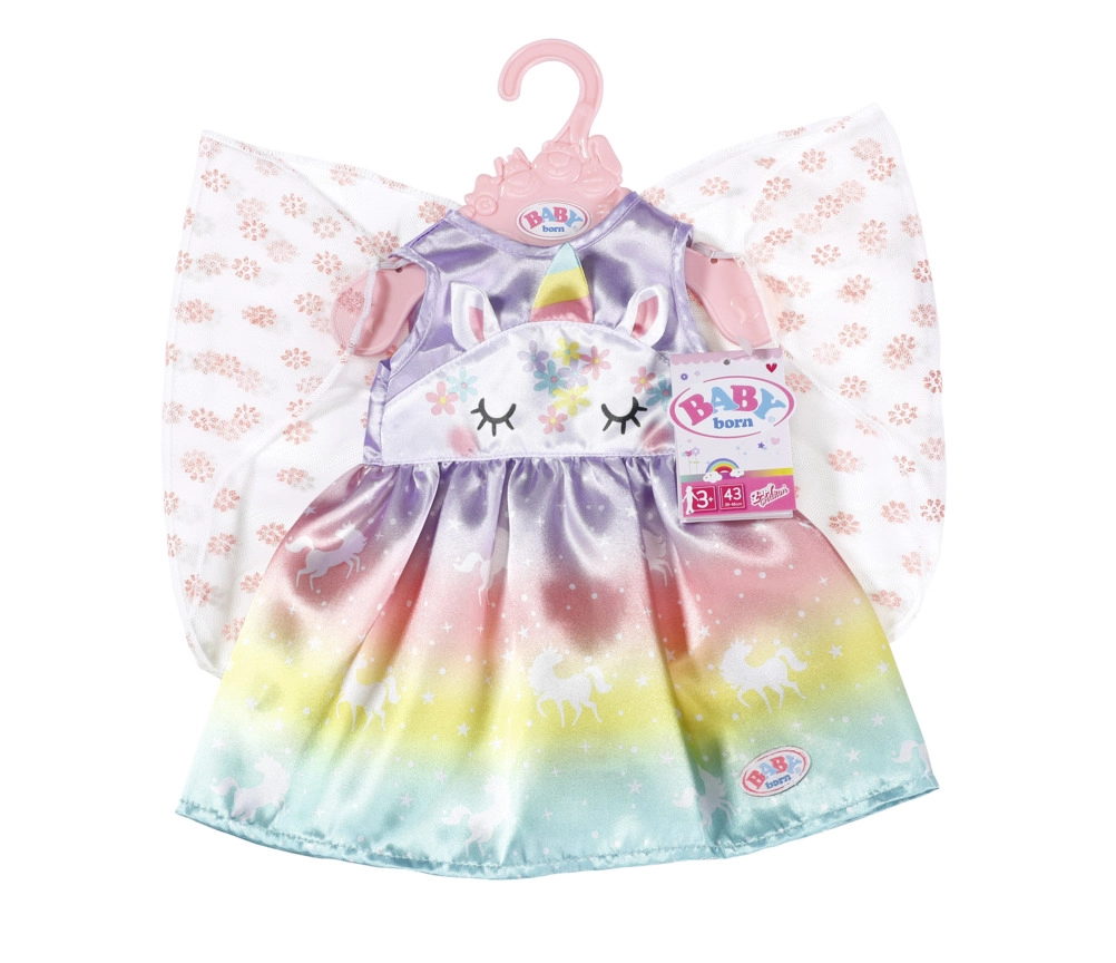 Levně BABY born vílí šaty s jednorožcem pro panenku 43 cm