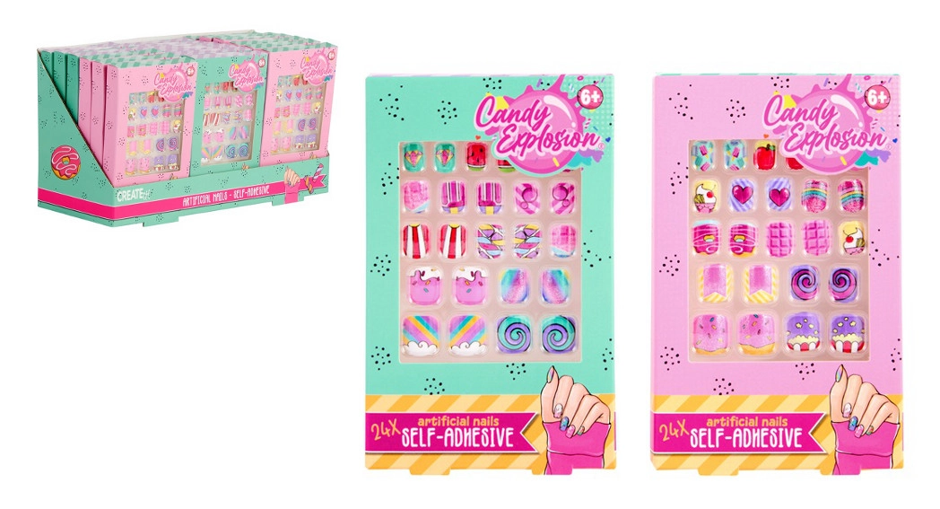 Create It! candy barevné nalepovací nehty