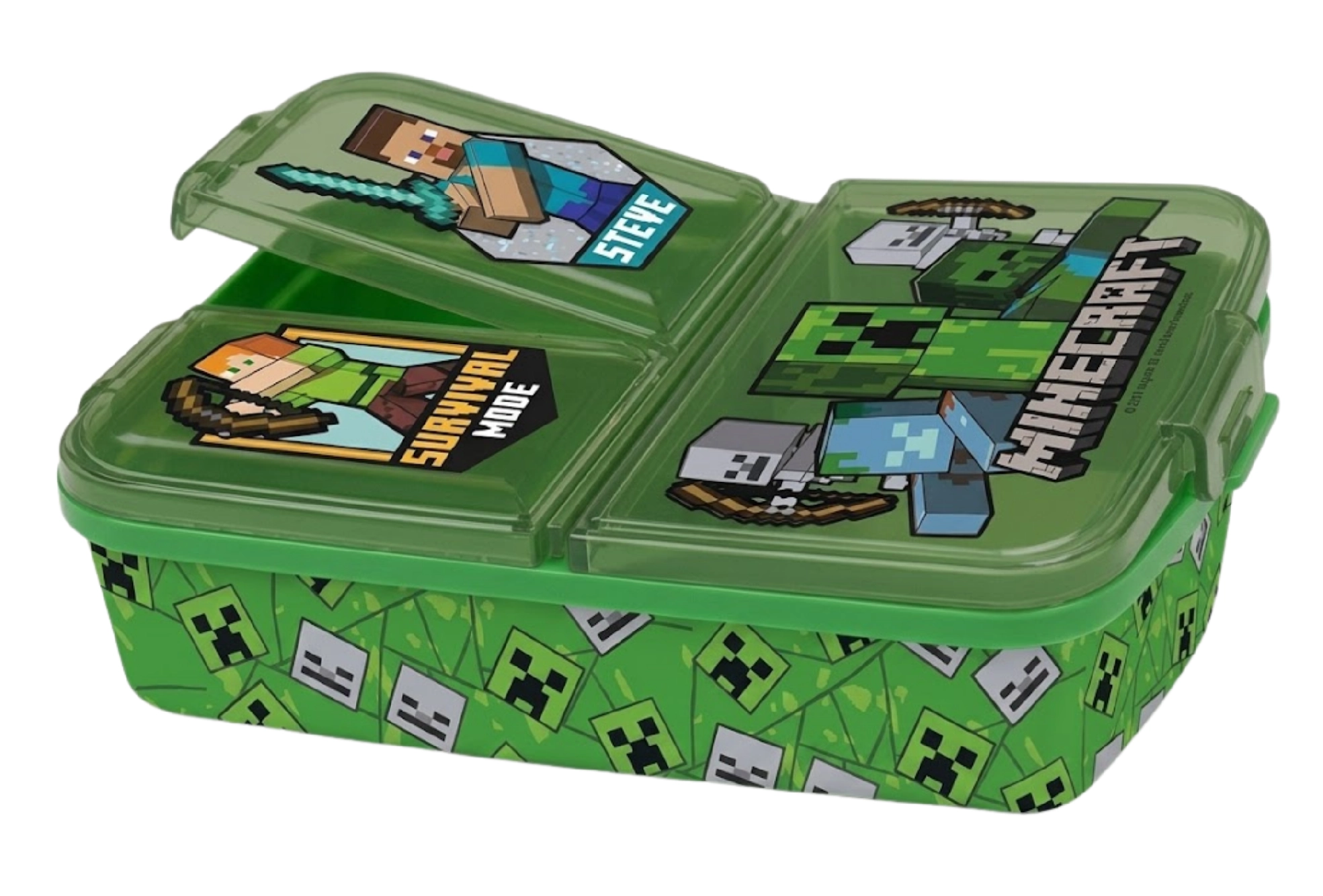Dětský svačinový box Minecraft zelený