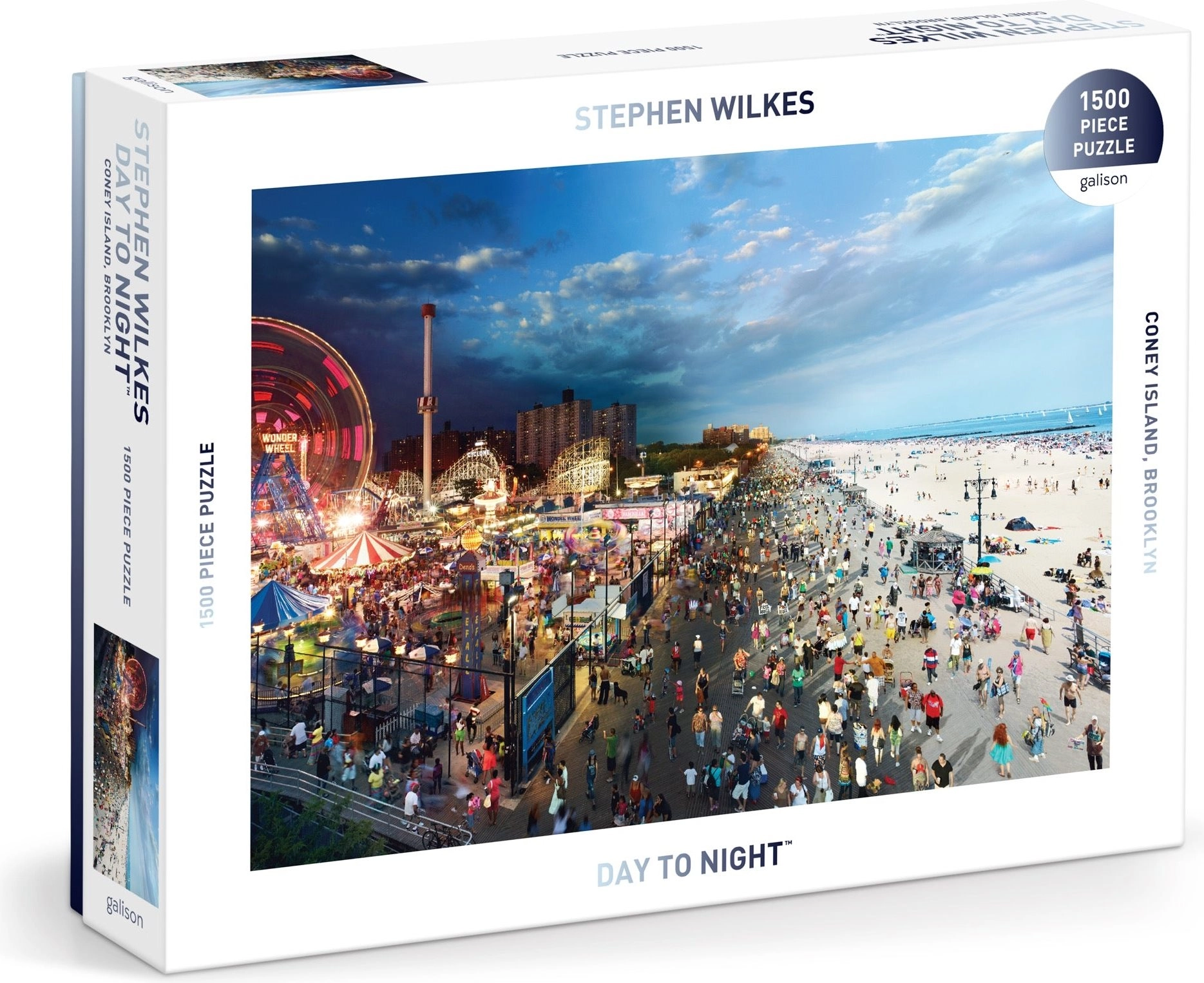 Puzzle coney island ve dne i v noci 1500 dílků