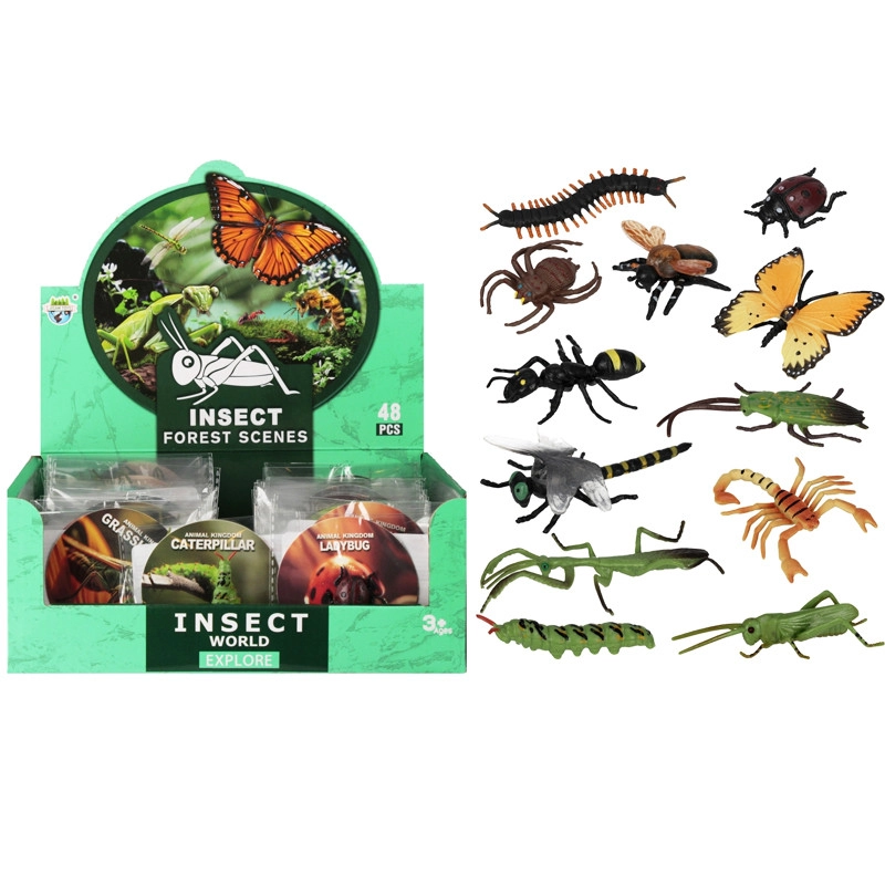 Plastové figurky hmyzu 8 cm – mix druhů