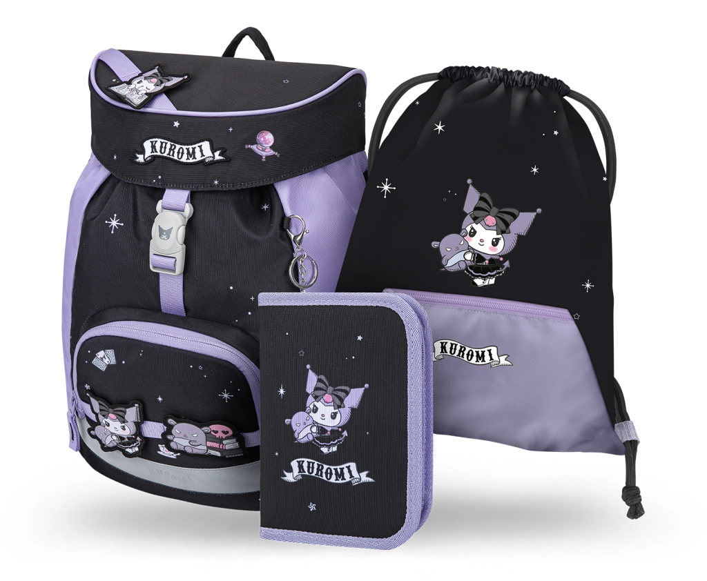 BAAGL SET 3 Airy Kuromi Fortune Dream: batoh, penál, sáček GRS Presco Group