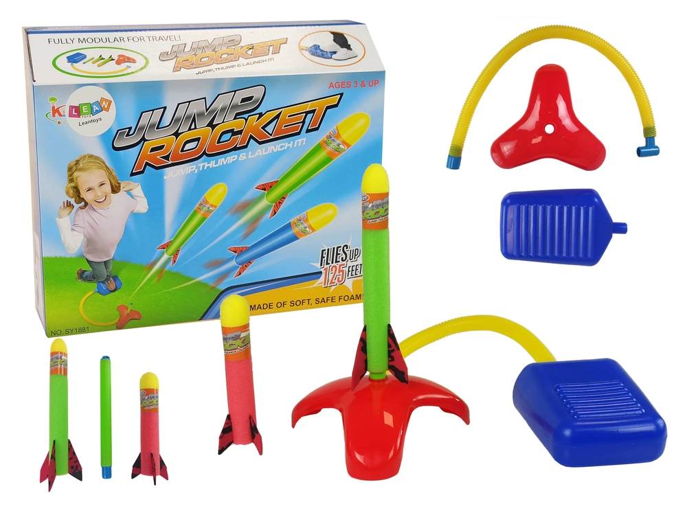 Lean Toys Skákací raketomet Pumpa 38 metrů