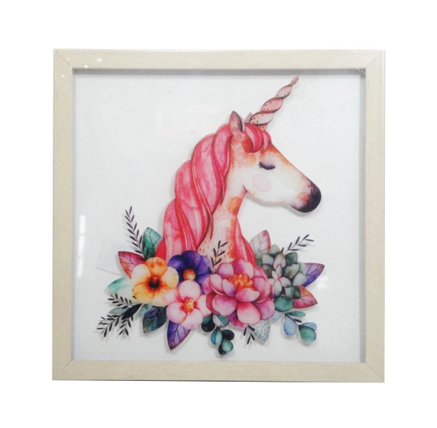 Obraz s jednorožcem v rámu 30 × 30 cm