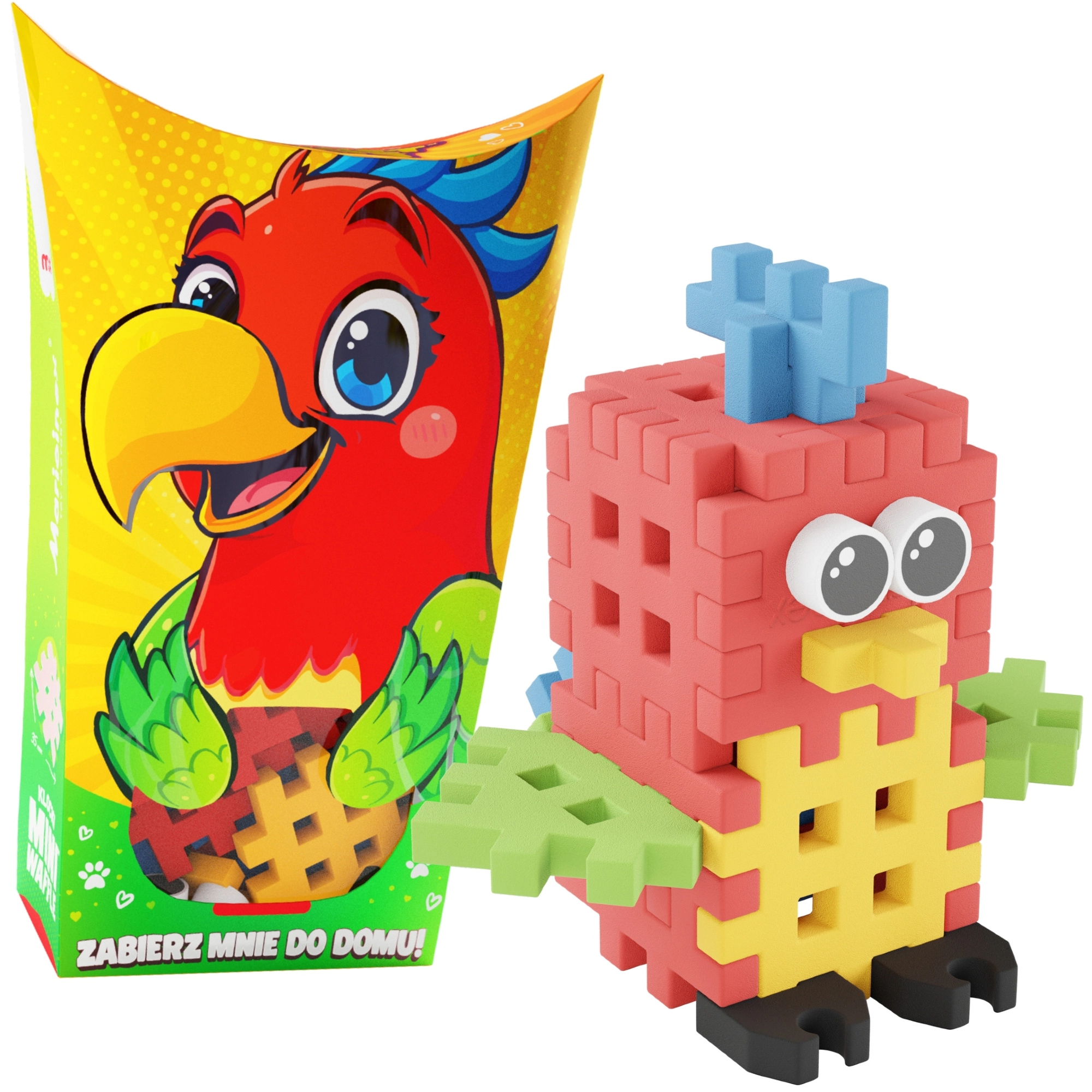 Stavebnice Mini Waffle Pocket Pets – papoušek
