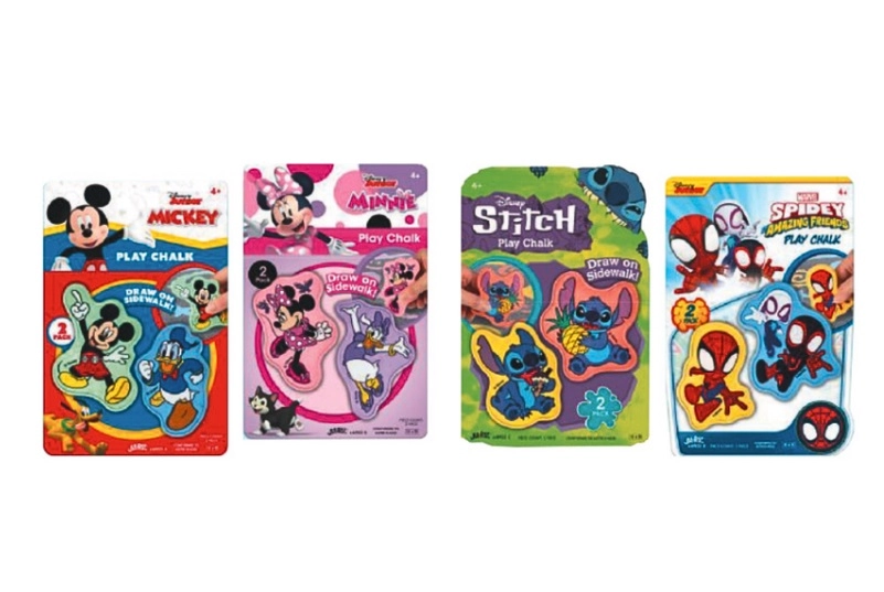 John 2D křída s motivem Spidey, Stitch, Mickey nebo Minnie