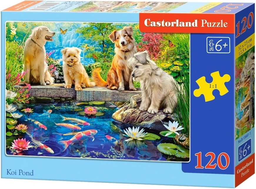 Castorland puzzle rybníček s Koi kapry 120 dílků