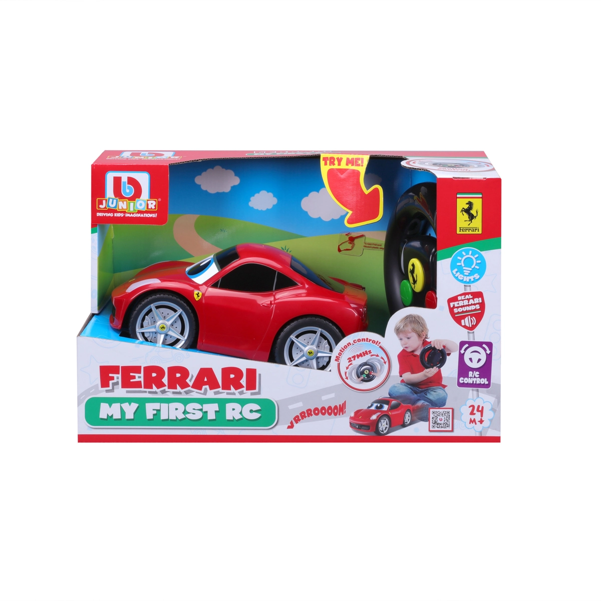 BB Junior Ferrari 458 Italia se světly a zvuky