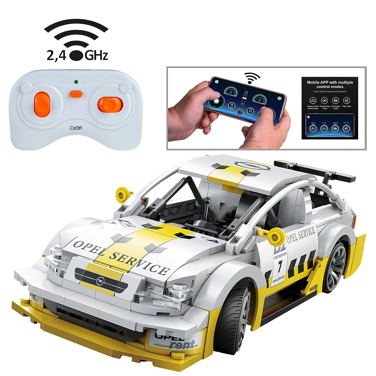 CaDA Opel Astra V8 Coupé RC stavebnice 1:20