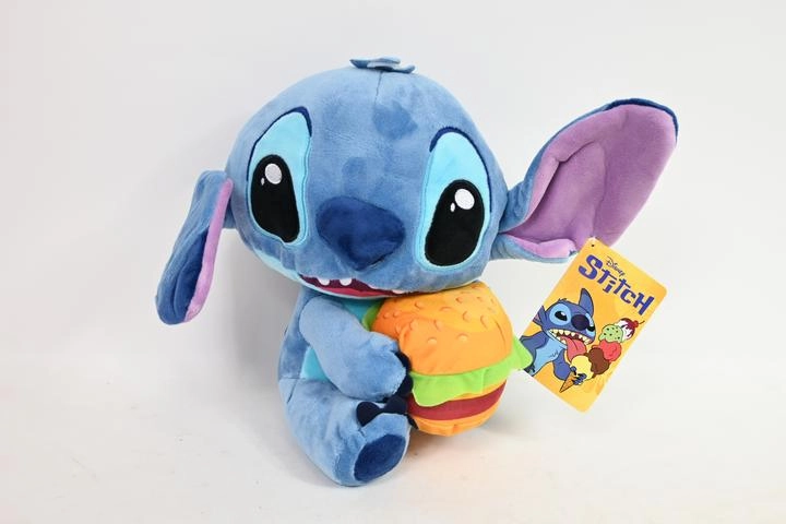 Disney Stitch s burgerem plyšová hračka 25 cm