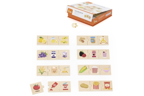 Viga puzzle naučte se spojit přírodu s jídlem