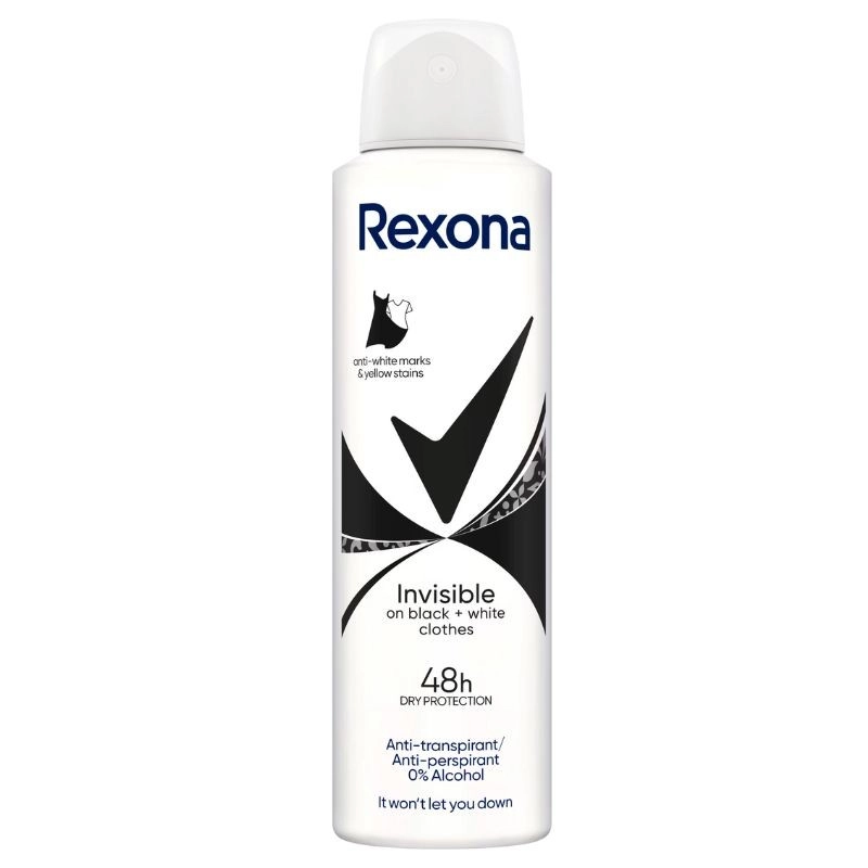 Levně Rexona antiperspirant Invisible Black & White 150 ml