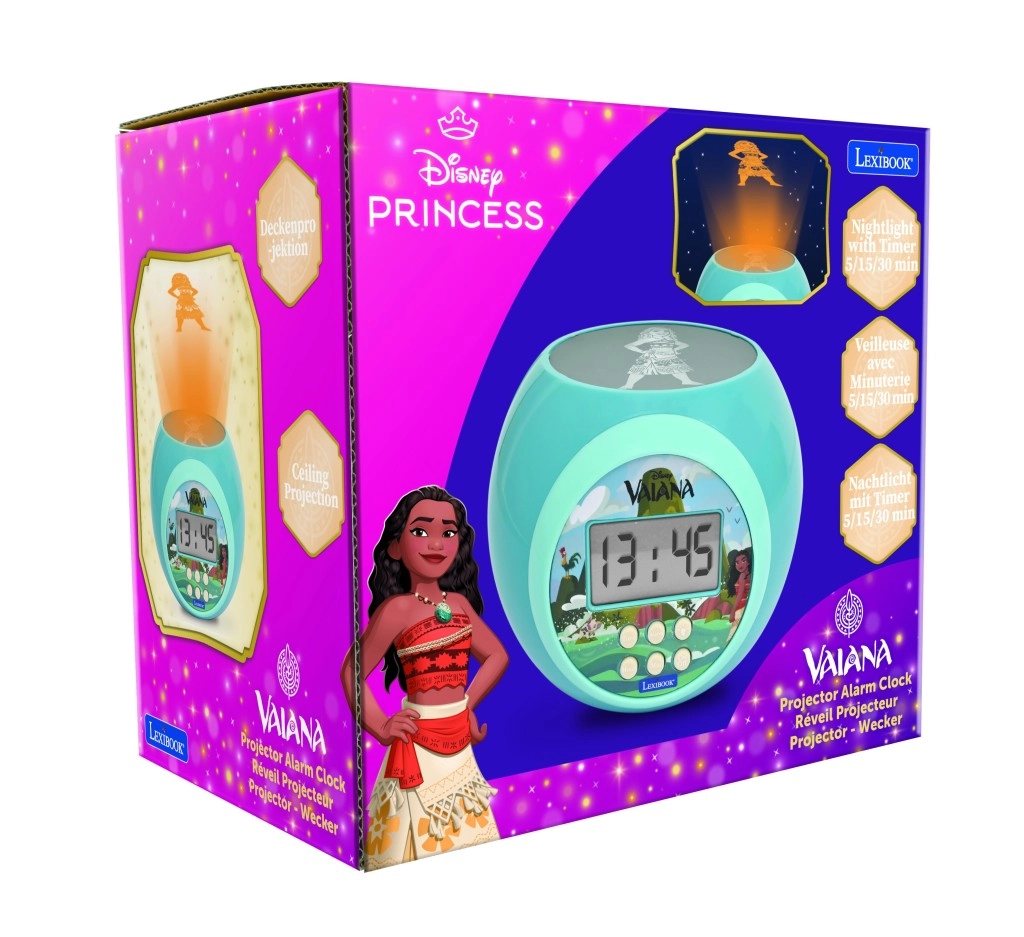 Dětský budík s projektorem DISNEY VAIANA od Lexibook
