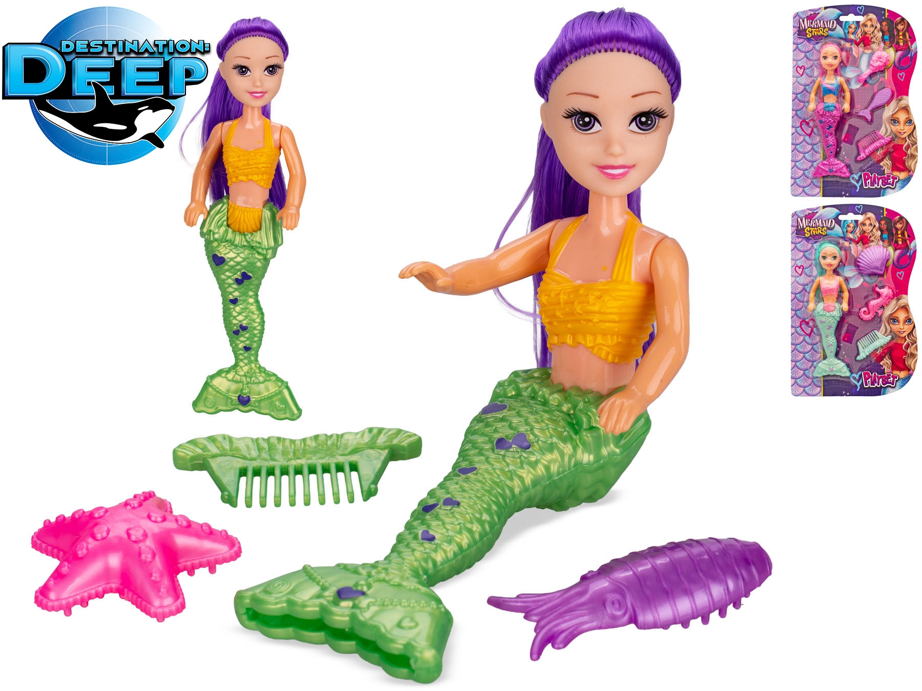 Mořská panna Destination Deep 17 cm s doplňky