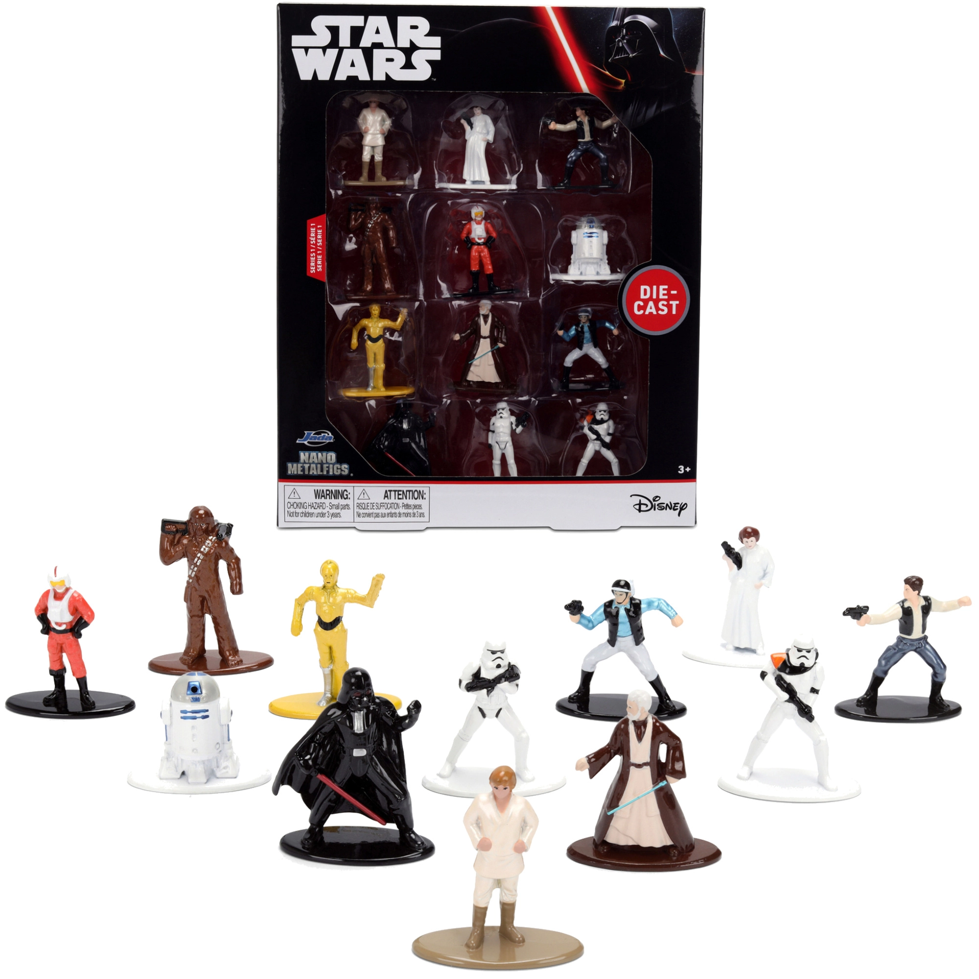 Sada 12 kovových figurek STAR WARS Metalfigs – série 1