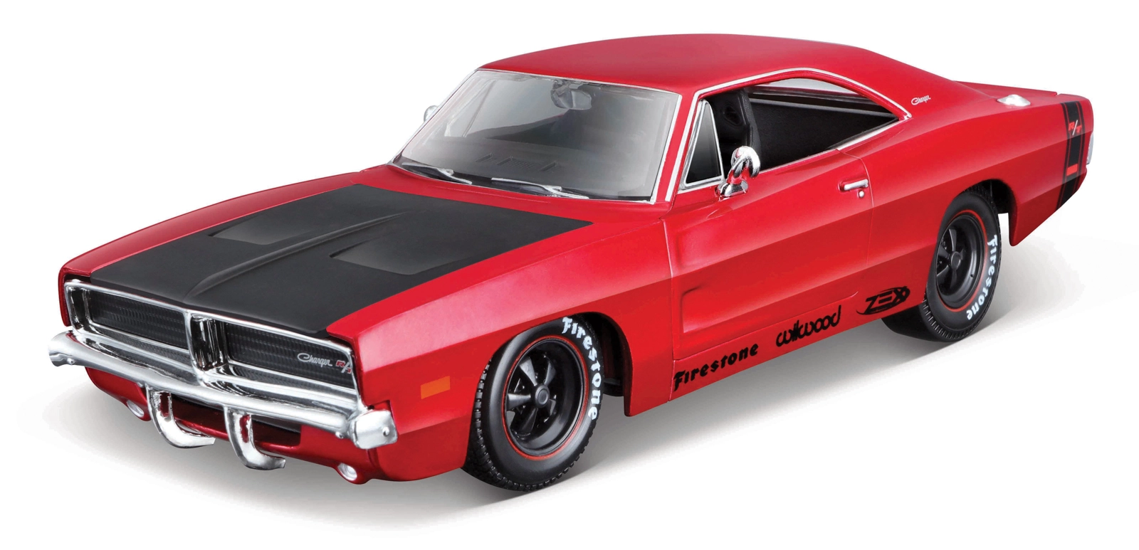 Levně Maisto Dodge Charger R/T 1969 Červená 1:24