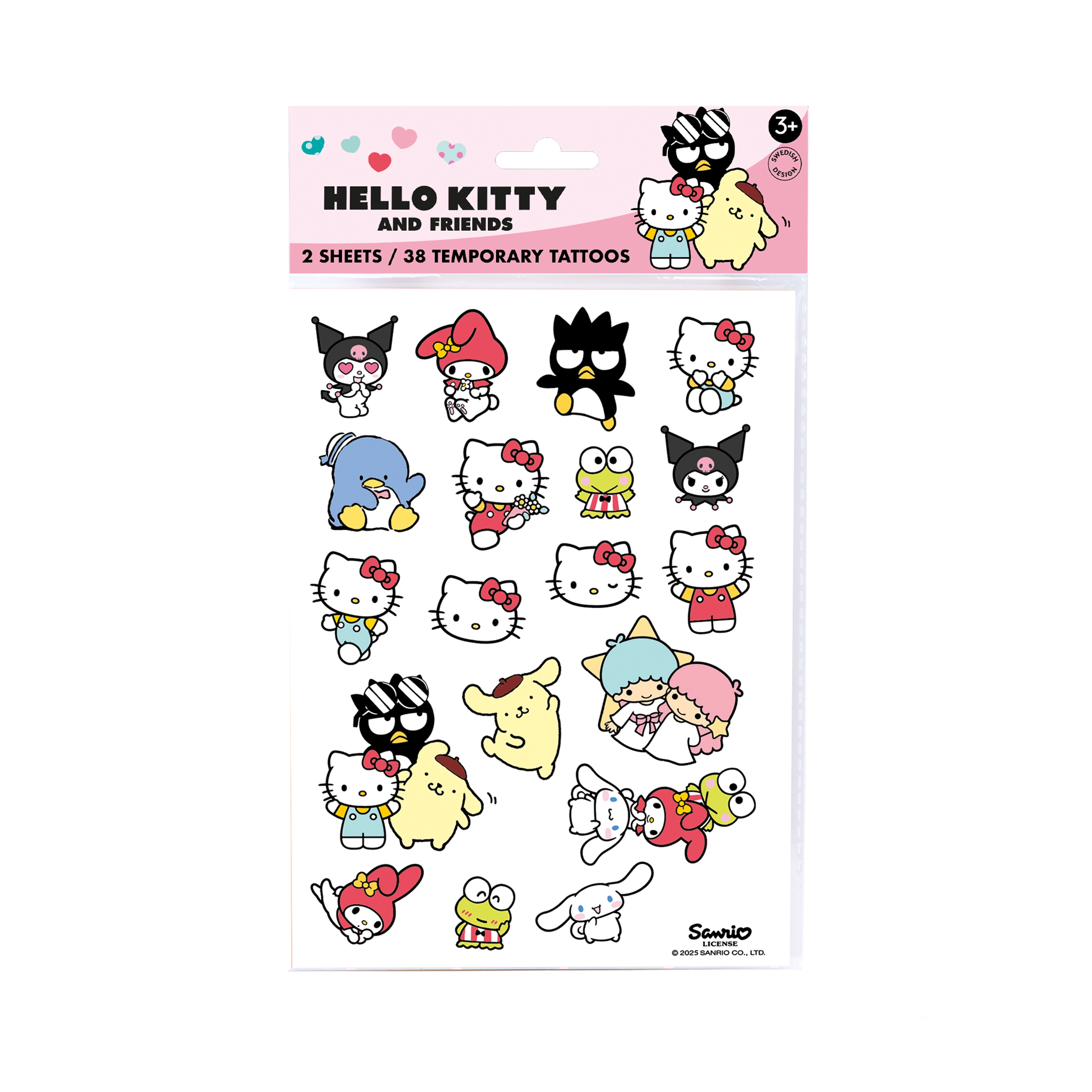 Hello Kitty zmyvatelné dětské dočasné tetování (38 ks)