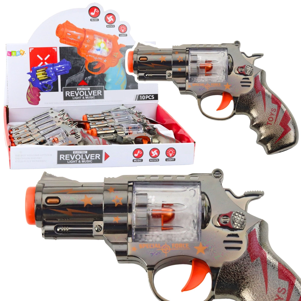 Dětský revolver se světly a zvuky s pohyblivými kuličkami
