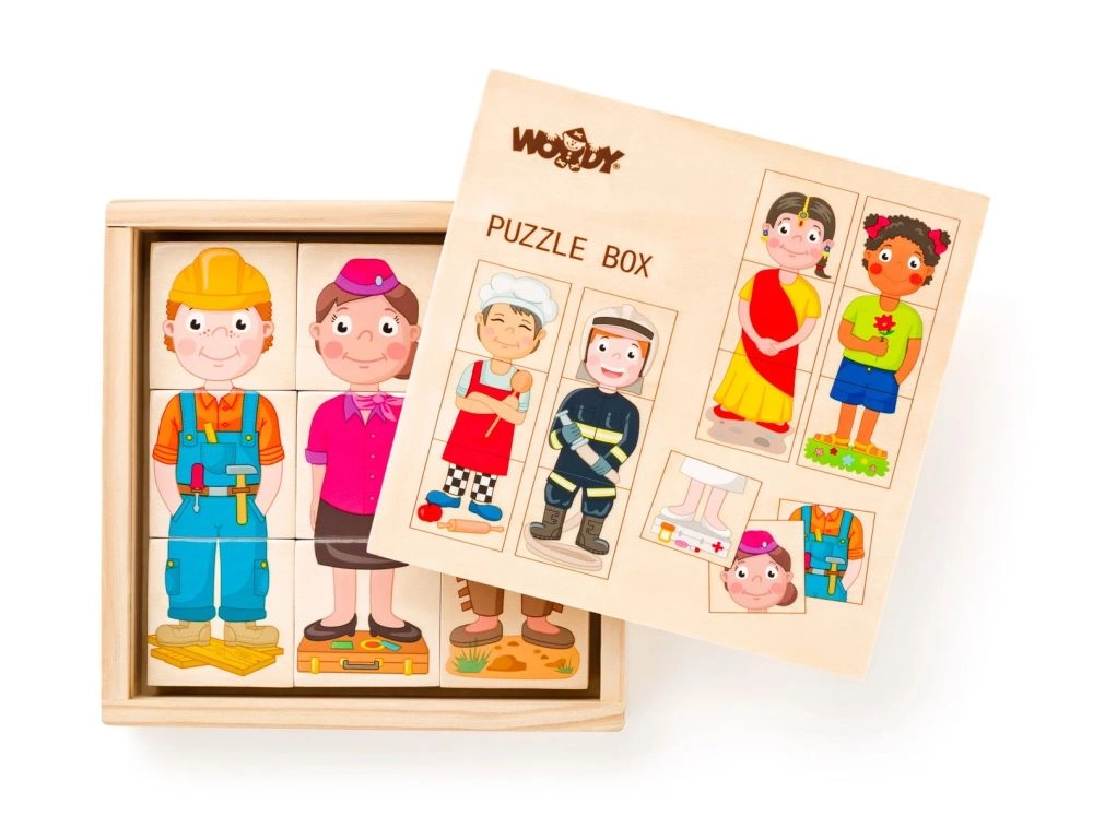 Levně Woody puzzle skládačka Lidé a povolání
